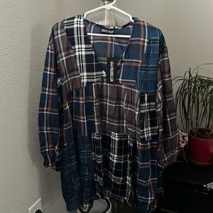 NWT Current Mood Plaid Dress Sz XXS